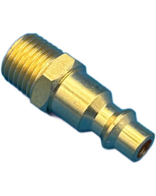 1/4 Male Brass Plug to 1/4 Male NPT